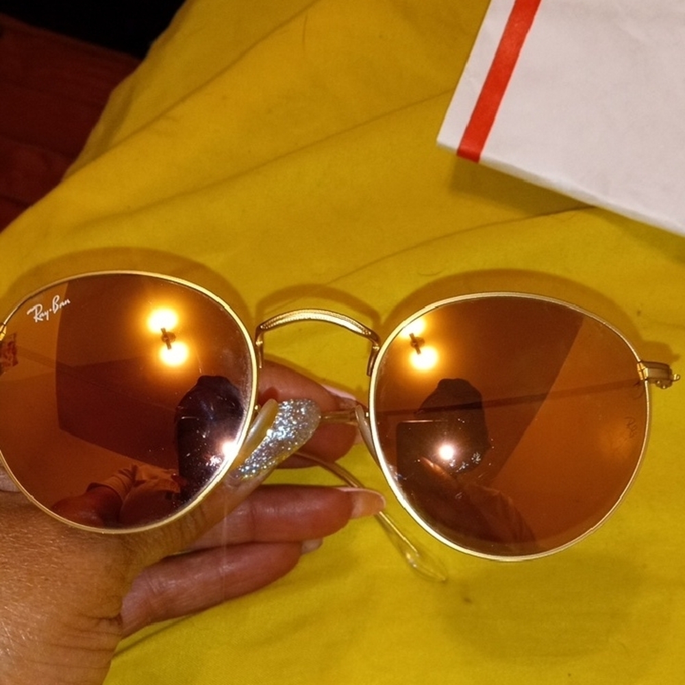 Ray-Ban Gold Round Sunglasses
